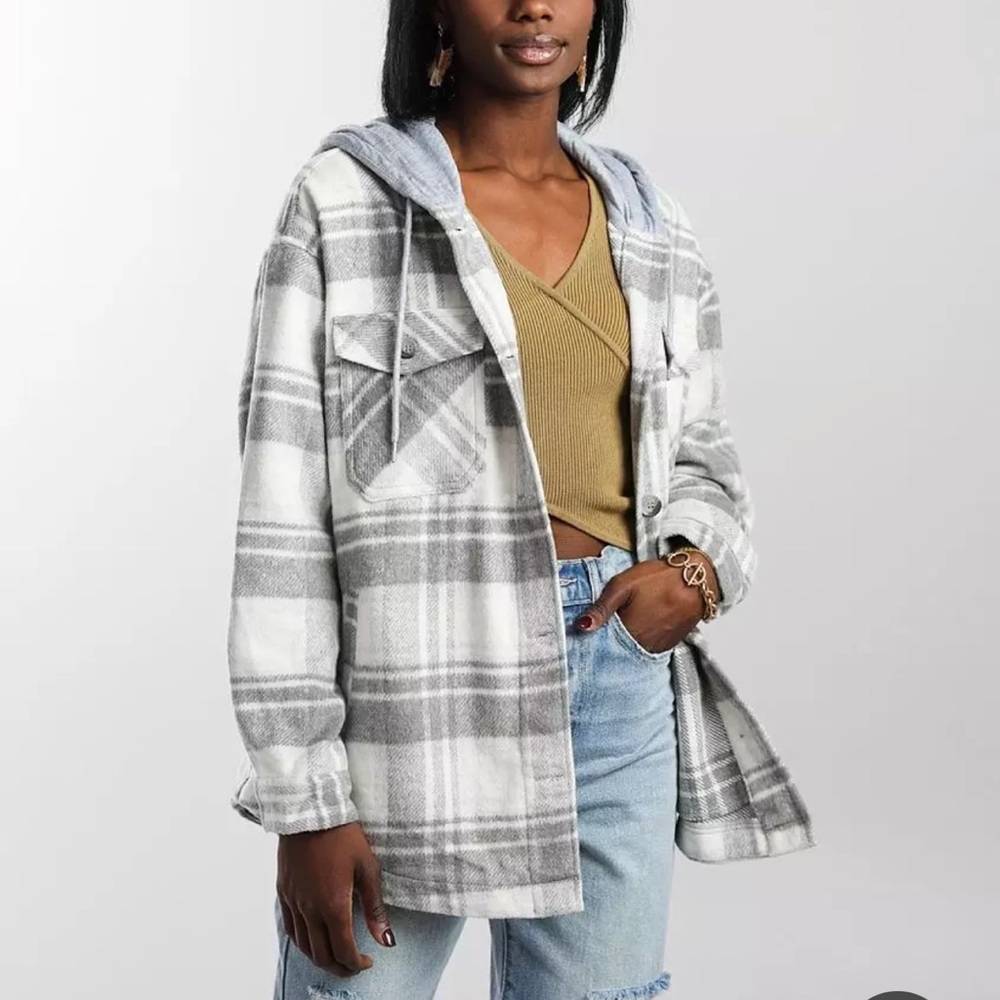 Ashley fleece hooded shacket